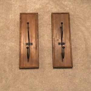 Two wooden hooks from Target
